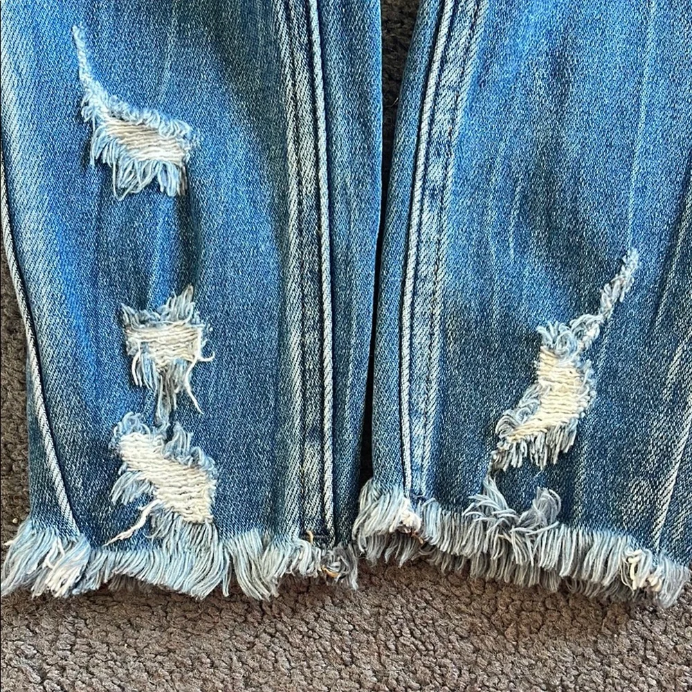 KanCan Blue Distressed high rise ankle skinny Jeans